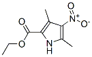 1H-Pyrrole-2-carboxylic acid, 3,5-dimethyl-4-nitro-, ethyl ester Struktur