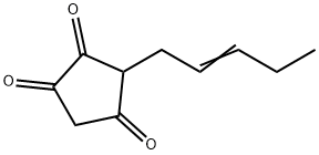 3-(2-Pentenyl)-1,2,4-cyclopentanetrione Struktur