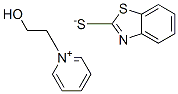 2-Mercaptobenzothiazole, 1-(hydroxyethyl)pyridinium salt Struktur