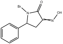 (3E)-1-bromo-3-hydroxyimino-5-phenyl-pyrrolidin-2-one Struktur