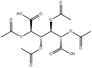 2,3,4,5-tetraacetyloxyhexanedioic acid Struktur