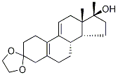 17β-Hydroxy-17-Methyl-estra-5(10),9(11)-dien-3-one Cyclic 1,2-Ethanediyl Acetal Struktur