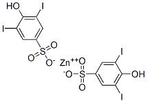 zinc bis(4-hydroxy-3,5-diiodobenzenesulphonate) Struktur