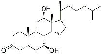 7α,12α-Dihydroxy-5β-cholestan-3-one Struktur