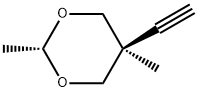 1,3-Dioxane, 5-ethynyl-2,5-dimethyl-, trans- (9CI) Struktur