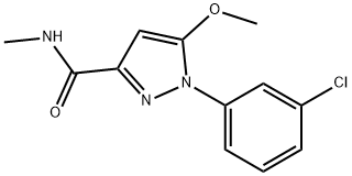 1-(3-chlorophenyl)-5-methoxy-3-(N-methylcarbamoyl)pyrazole Struktur