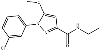 1-(3-Chlorophenyl)-N-ethyl-5-methoxy-1H-pyrazole-3-carboxamide Struktur