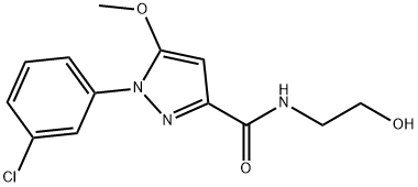 1-(3-Chlorophenyl)-N-(2-hydroxyethyl)-5-methoxy-1H-pyrazole-3-carboxamide Struktur