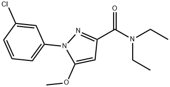 1-(3-Chlorophenyl)-N,N-diethyl-5-methoxy-1H-pyrazole-3-carboxamide Struktur