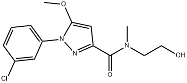 1-(3-Chlorophenyl)-N-(2-hydroxyethyl)-5-methoxy-N-methyl-1H-pyrazole-3-carboxamide Struktur