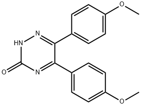 5,6-bis(4-methoxyphenyl)-2H-1,2,4-triazin-3-one Struktur