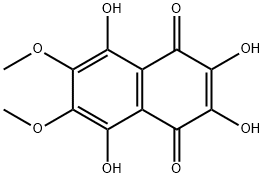 6,7-Dimethoxy-2,3,5,8-tetrahydroxynaphthalene-1,4-dione Struktur