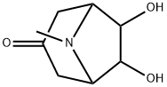 6,7-Dihydroxy-8-methyl-8-azabicyclo[3.2.1]octan-3-one Struktur