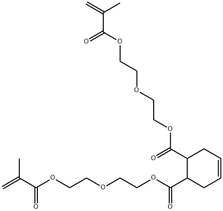 bis[2-[2-[(2-methyl-1-oxoallyl)oxy]ethoxy]ethyl] cyclohex-4-ene-1,2-dicarboxylate Struktur