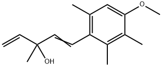 (E)-1-(4-METHOXY-2,3,6-TRIMETHYL-PHENYL)-3-METHYL-PENTA-1,4-DIEN-3-OL Struktur