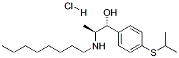 (R*,S*)-4-[isopropylthio]-alpha-[1-(octylamino)ethyl]benzyl alcohol hydrochloride Struktur