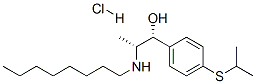 (R*,R*)-4-[isopropylthio]-alpha-[1-(octylamino)ethyl]benzyl alcohol hydrochloride Struktur