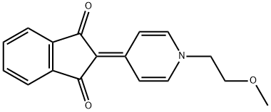 2-[1-(2-Methoxyethyl)pyridin-4(1H)-ylidene]-1,3-indanedione Struktur