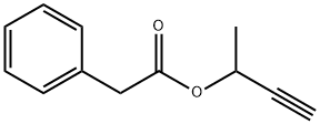 Benzeneacetic acid 1-methyl-2-propynyl ester Struktur