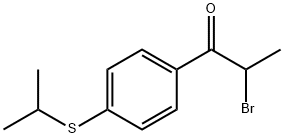 2-bromo-1-[4-[(1-methylethyl)thio]phenyl]propan-1-one Struktur