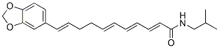 (2E,4E,6E,10E)-11-benzo[1,3]dioxol-5-yl-N-(2-methylpropyl)undeca-2,4,6,10-tetraenamide Struktur