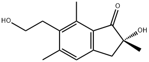 2,3-Dihydro-2-hydroxy-6-(2-hydroxyethyl)-2,5,7-trimethyl-1H-inden-1-one Struktur