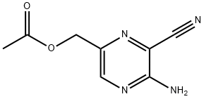 5-ACETOXYMETHYL-2-AMINO-3-CYANOPYRAZINE Struktur