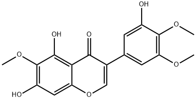 5,7-dihydroxy-3-(3-hydroxy-4,5-dimethoxyphenyl)-6-methoxy-4-benzopyrone|野鳶尾黃素