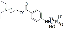 p-[[2-(diethylammonio)ethoxy]carbonyl]anilinium hydrogen phosphate Struktur