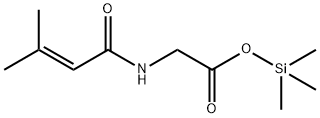 N-(3-Methyl-1-oxo-2-butenyl)glycine trimethylsilyl ester Struktur