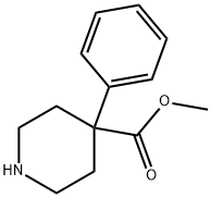 4-Phenyl-4-piperidinecarboxylic acid methyl ester Struktur