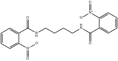 2-nitro-N-{4-[(2-nitrobenzoyl)amino]butyl}benzenecarboxamide Struktur