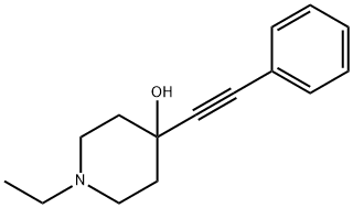 1-Ethyl-4-(2-phenylethynyl)piperidin-4-ol Struktur