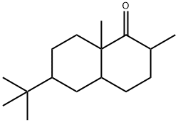 Decahydro-6-tert-butyl-2,8a-dimethylnaphthalen-1-one Struktur