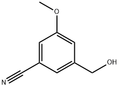 Benzonitrile, 3-(hydroxymethyl)-5-methoxy- (9CI) Struktur