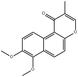 7,8-Dimethoxy-2-methyl-1H-naphtho[2,1-b]pyran-1-one Struktur