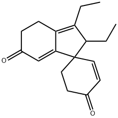 2',3'-Diethyl-4',5'-dihydrospiro[2-cyclohexene-1,1'-[1H]indene]-4,6'(2'H)-dione Struktur