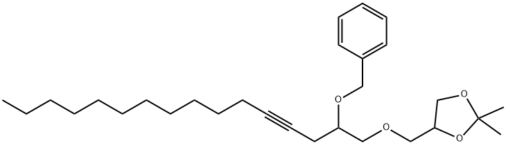 2,2-Dimethyl-4-[[(2-phenylmethoxy-4-hexadecynyl)oxy]methyl]-1,3-dioxolane Struktur