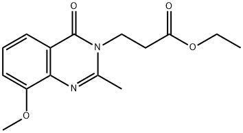 3(4H)-Quinazolinepropanoic  acid,  8-methoxy-2-methyl-4-oxo-,  ethyl  ester Struktur