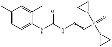 1-[2-[Bis(1-aziridinyl)phosphinyl]vinyl]-3-(2,4-xylyl)urea Struktur