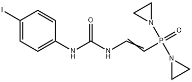 1-[2-[Bis(1-aziridinyl)phosphinyl]vinyl]-3-(p-iodophenyl)urea Struktur