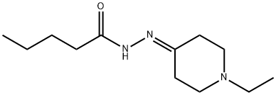 Pentanoic acid, (1-ethyl-4-piperidinylidene)hydrazide (9CI) Struktur