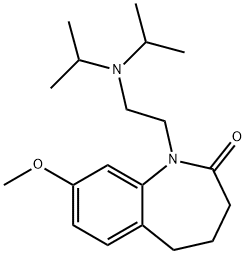 2,3,4,5-Tetrahydro-1-[2-(diisopropylamino)ethyl]-8-methoxy-1H-1-benzazepin-2-one Struktur