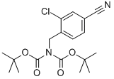 4-(DI-T-BOC-AMINOMETHYL)-3-CHLOROBENZONITRILE Struktur