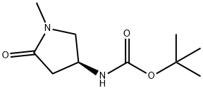 Carbamic acid, [(3S)-1-methyl-5-oxo-3-pyrrolidinyl]-, 1,1-dimethylethyl ester Struktur