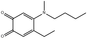 3,5-Cyclohexadiene-1,2-dione, 4-(butylmethylamino)-5-ethyl- (9CI) Struktur