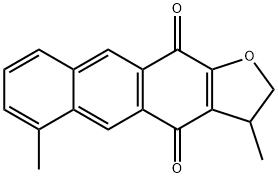 2,3-Dihydro-3,6-dimethylanthra[2,3-b]furan-4,11-dione Struktur