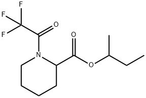 1-(Trifluoroacetyl)-2-piperidinecarboxylic acid 1-methylpropyl ester Struktur