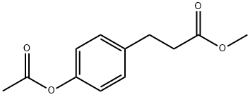 4-(Acetyloxy)benzenepropanoic acid methyl ester Struktur