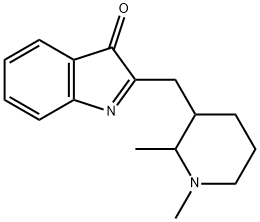 2-[(1,2-Dimethyl-3-piperidinyl)methyl]-3H-indol-3-one Struktur